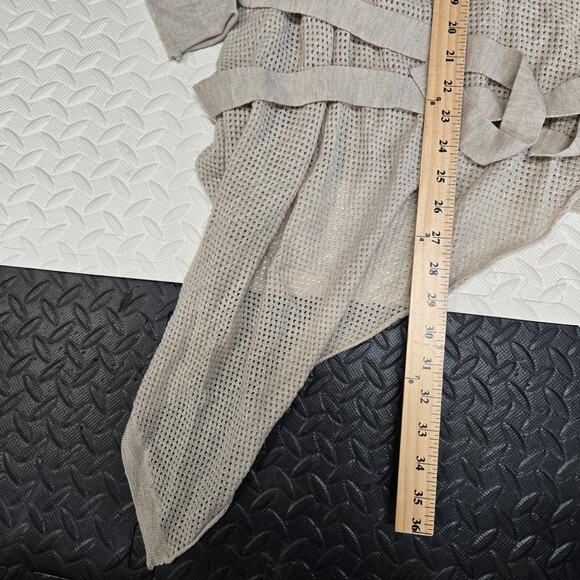 Zadig & Voltaire Cardigan Sweater Womens Neutrals Beige Buckles Scarf Hem - Picture 9 of 9